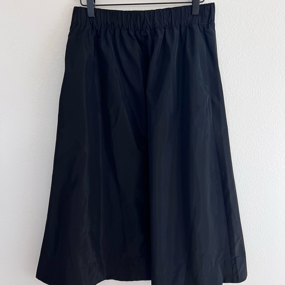LOFT Taffeta Black A-Line Skirt